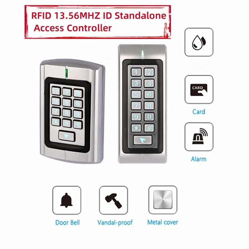 Good metal keypad rfid controle acces reader 125khz rfid access control id card keypad standalone access control user