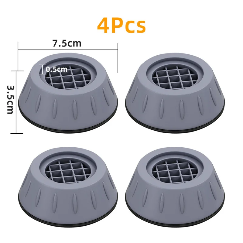 1/4PCS Washing Machine Foot Pad Shockproof Foot Pad Bracket Mute Anti-Slip Rubber Leg Refrigerator Base Furniture Bas