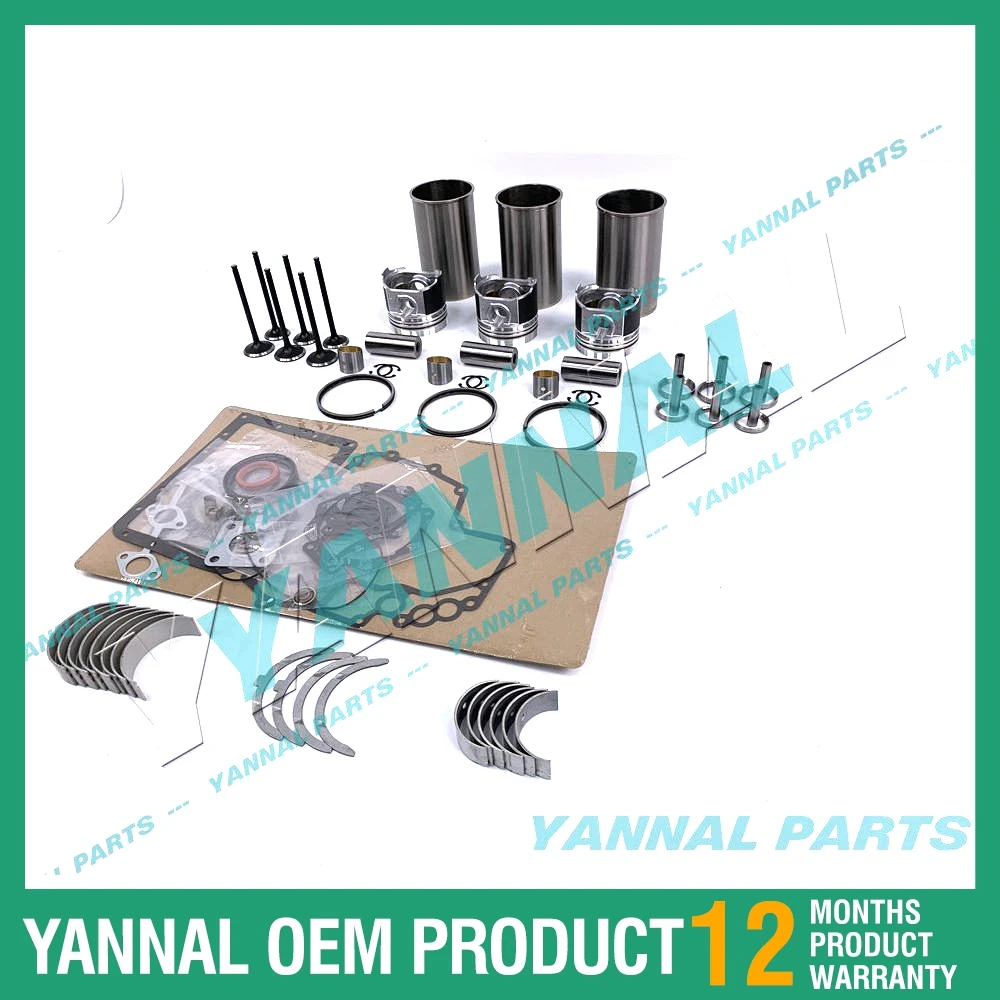 

For Yanmar 3TN75RJ 3TN75L 3D75 John Deere 855, 856, 1601 Overhaul Rebuild Kit