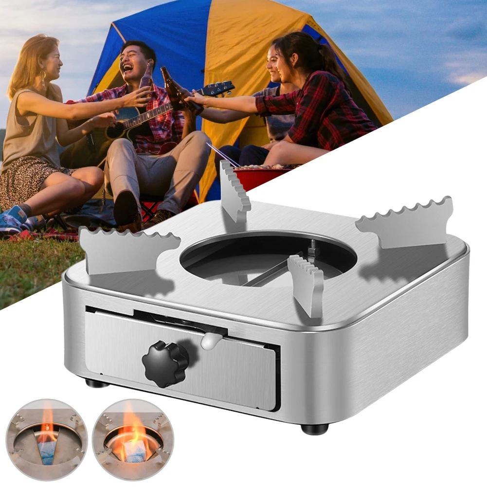Fornello Ad Alcool Tipo Di Cassetto In Acciaio Inossidabile Forno Ad Alcool Bruciatore Ad Alcool Fornello A Spirito Per Escursionismo All'Aperto Campe