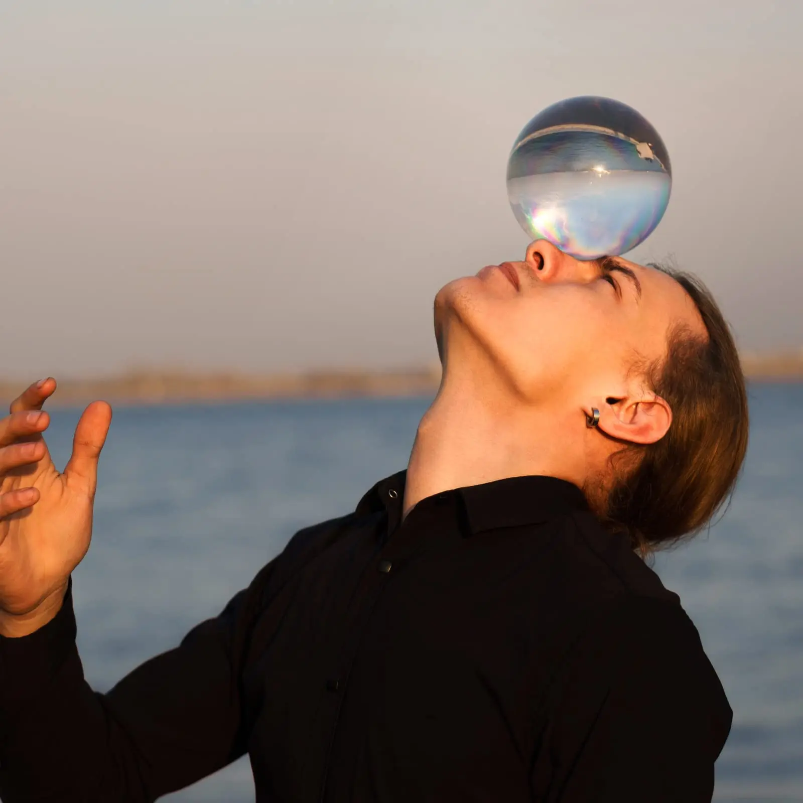 高品質の透明なアクリル水晶玉,無地,サイズ76mm〜3インチ,グリーン,3