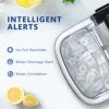 SIMZLIFE 25 lbs/24H Countertop Ice Maker Machine, 9 Bullet-Shaped Ice in 6 Min, Auto-Cleaning 4