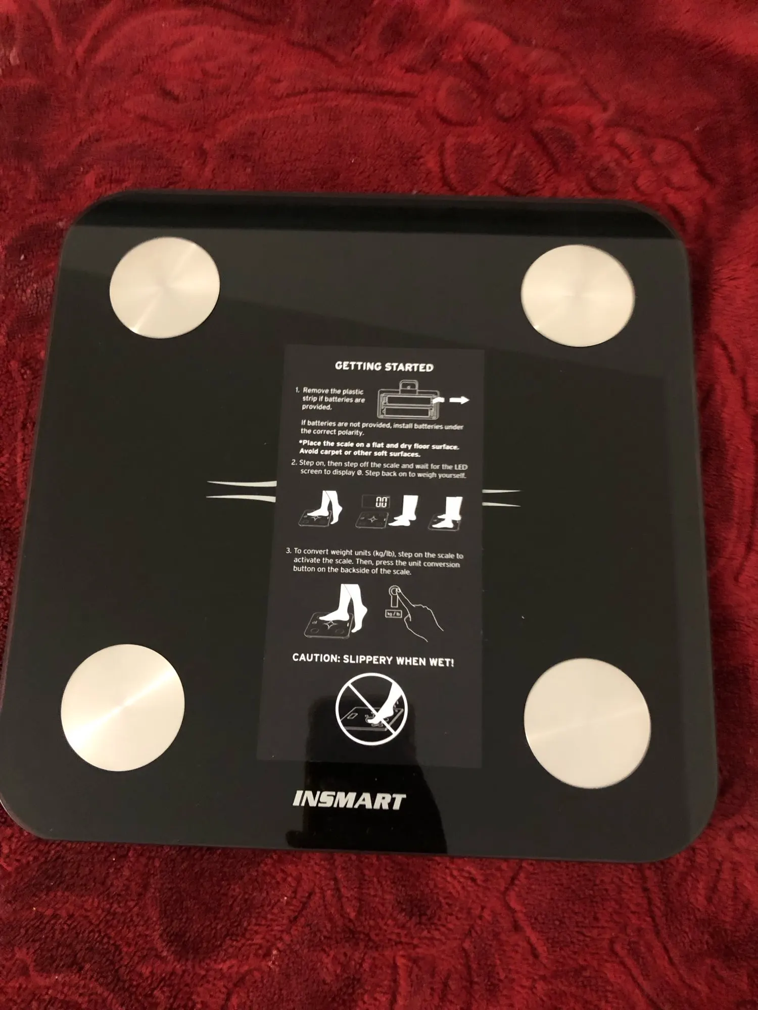 Bluetooth smart body scale INSMART compatible to Fitbit Samsung