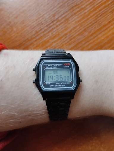 Retro Square Digital Watch for Women & Men - Rose Gold Silver photo review