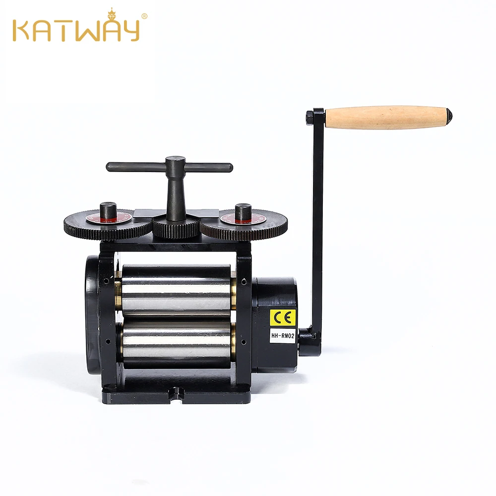KATWAY Black Rolling Mill 130MM Flat Jewelry Jewellery Ring Making Engraving Machine Metal Gold Silver Engraver Tool HH-RM02B