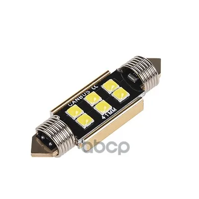 Автолампа Диод T11(C5w) 12v 6smd Диодов 1-Конт 41мм С Обманкой Белая Skyway Салон, Номер Skyway арт. S08201480