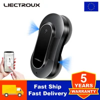 Robot nettoyeur de vitres Liectroux YW810,pulvérisation d'eau bidirectionnelle,ultra-mince, aspirateur robot pour fenêtres,lave-vitre et essuie-glace électriques domestiques,nettoyage sec et humide,route AI, moteur sans balais 1