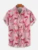 Summer new dense colorful rainbow bear print men's casual large size short-sleeved shirt 3