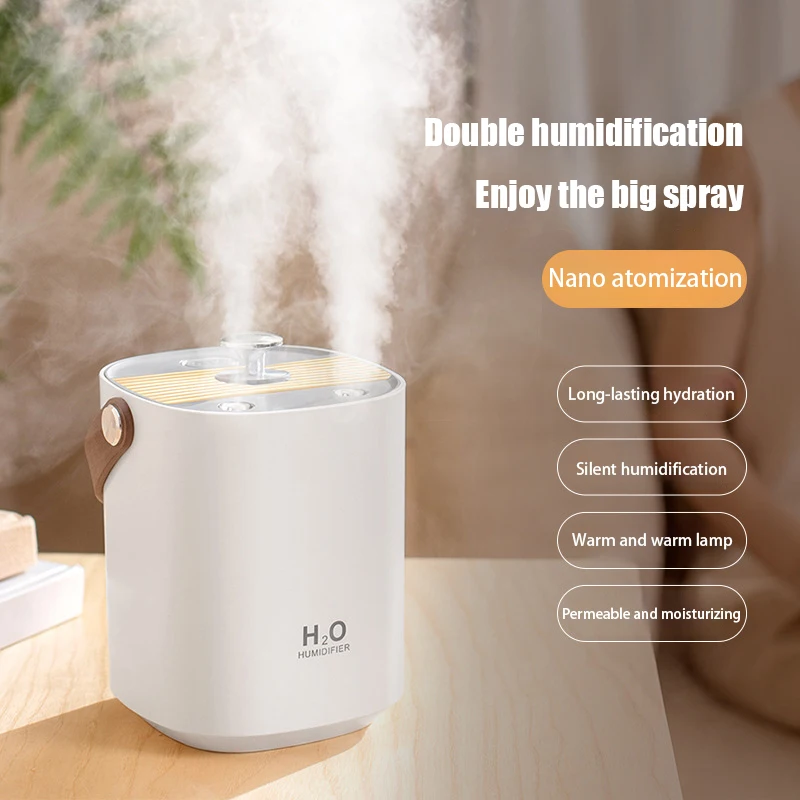 

Portable Humidifier Dual Spray Port Wireless USB Rechargeable Large Mist Volume Desktop Humidifier for Home Office and Bedroom