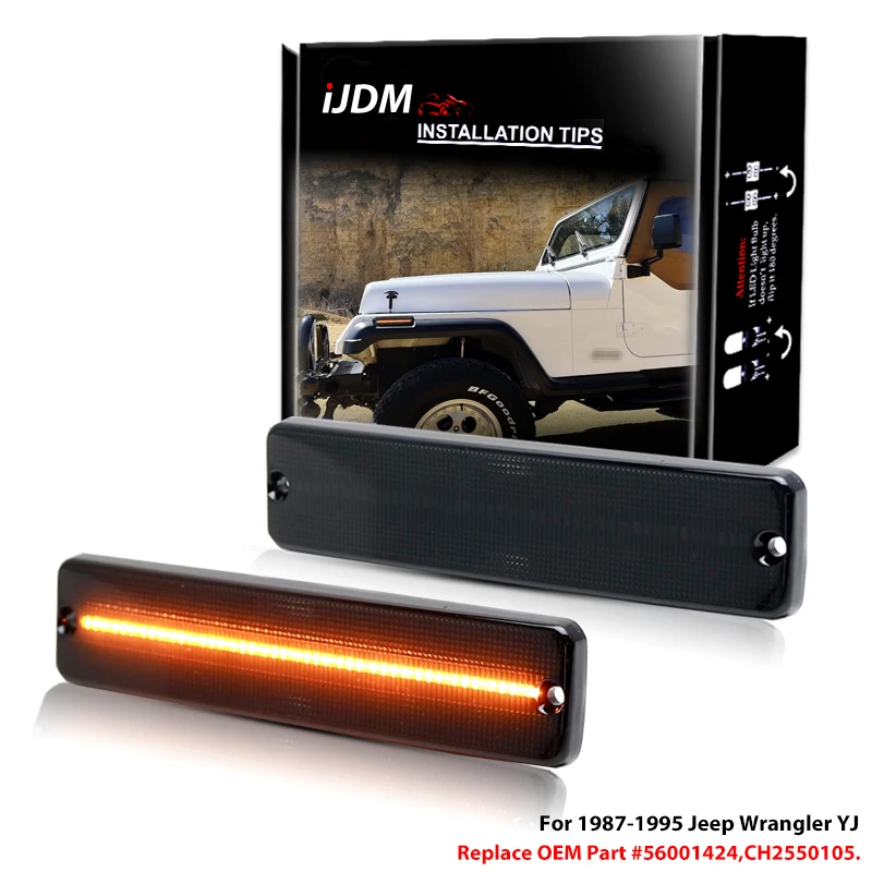 iJDM Full LED Strip Front Fender Flare Side Marker Lights