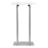 Clear Acrylic Podium Silver Iron Body and Base 46.46 Inch Height Floor Standing Lectern Pulpit Desk for Schools, Conference 2