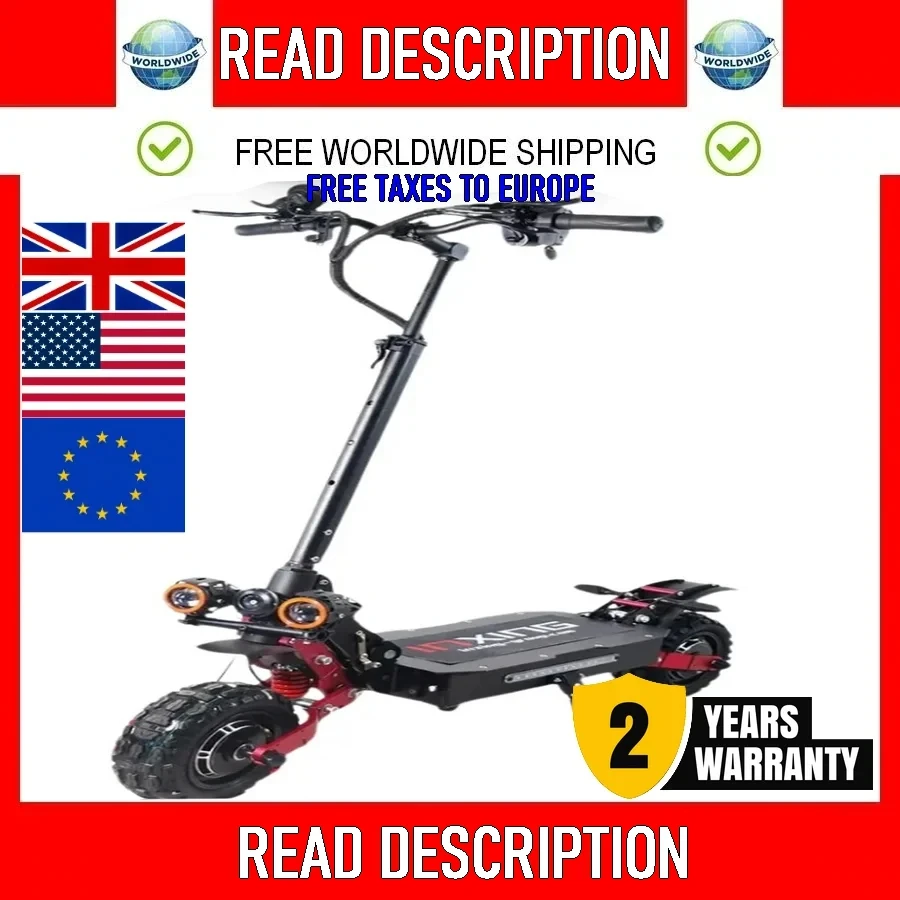 

2024 электрический скутер с двойным двигателем ЕС 5600 Вт, максимальная скорость 85 км/ч EScooter 11 дюймов 60V38.4AH Max mileage100KM, складной электрический скутер