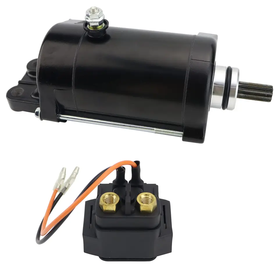 Starter Motor & Relay Kit For Yamaha WaveRunner VX1100 (2005-2015) & Sportboats - Replaces 6D3-81800-00-00