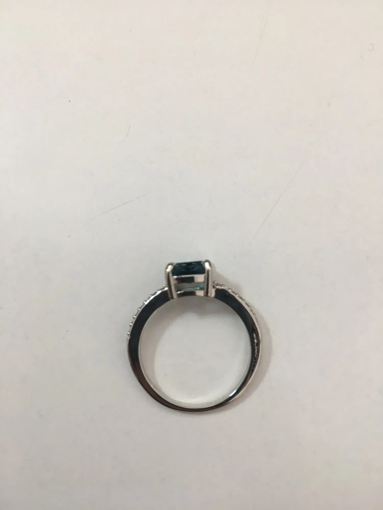 Fyrkantig Blå Serie Sten Kvinnor Ringar Enkel Minimalistisk Pinky Tillbehör Ringband Elegant Förlovningssmycke Ringar