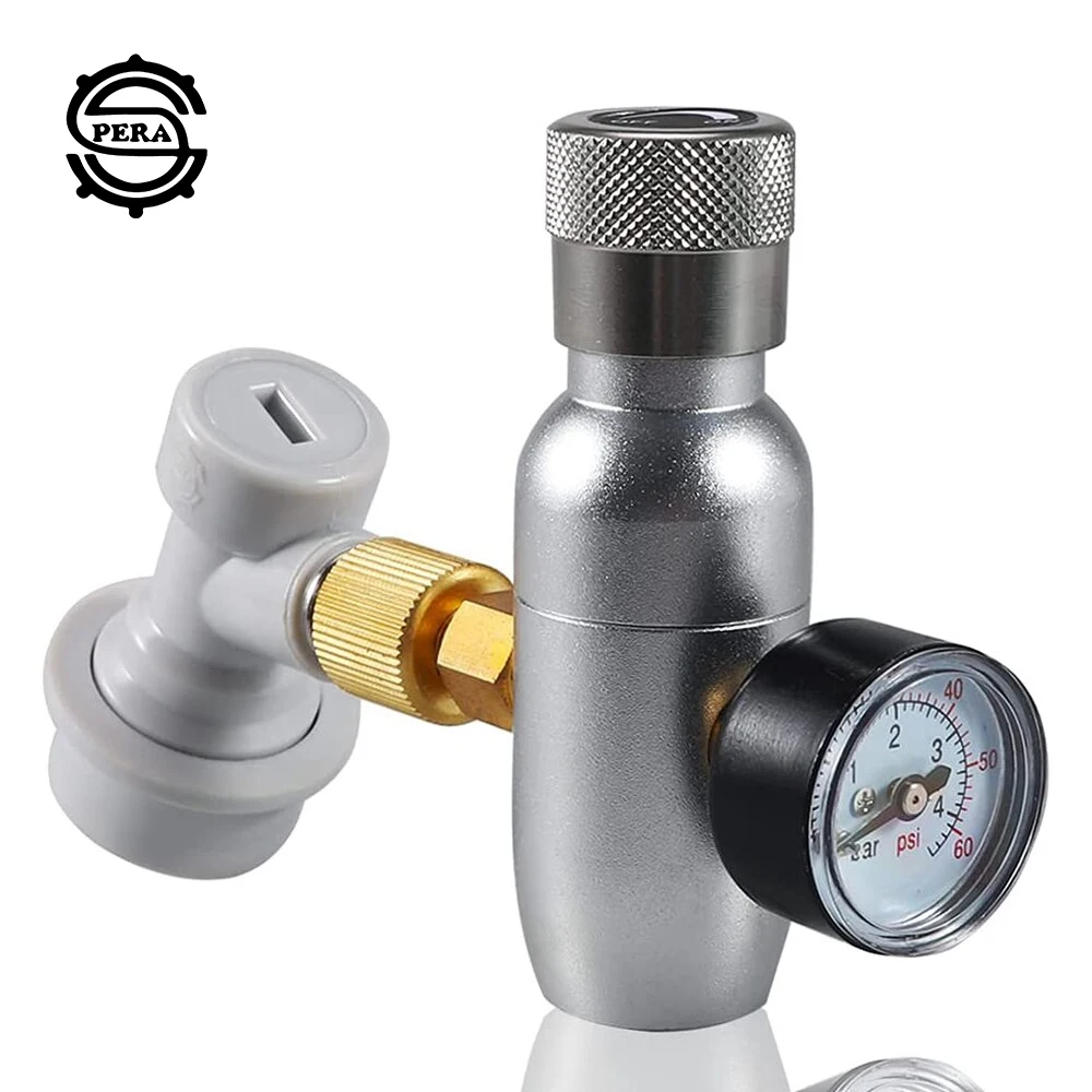 Beer Dispenser Keg Charger CO2 Kit Regulator Accessory 0-60 PSI Mini