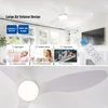 IRALAN Modern LED Ceiling Fan Light With Remote Control Low Floor Decorative Light Energy-saving Light With Fan In Bedroom Home 3