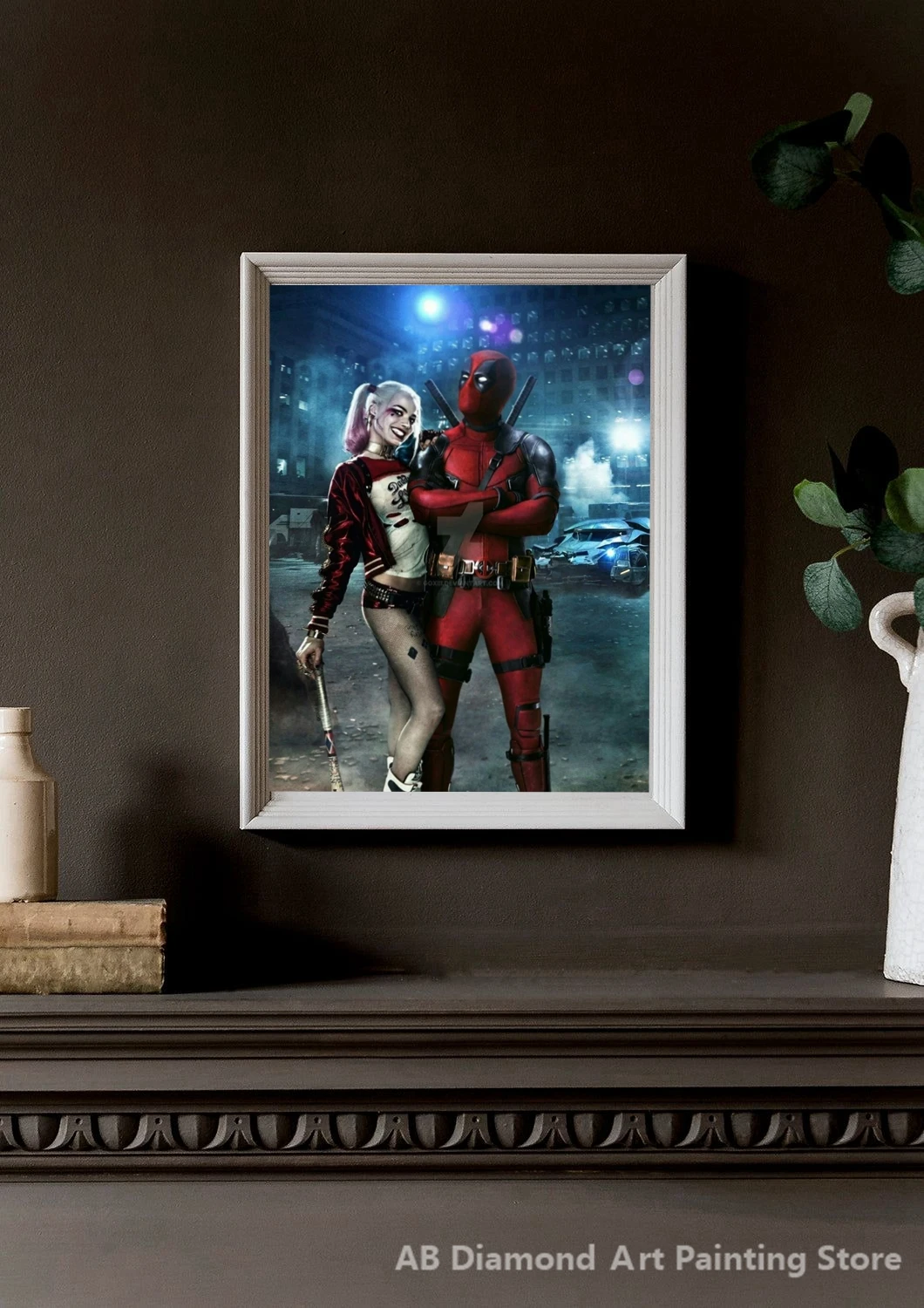 Deadpool 영화 스틸 AB 다이아몬드 페인팅 모자이크 페인팅 키트, 다이아몬드 자수 5D DIY 크로스 스티치 수제 홈 장식 선물