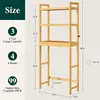 Smiry Over The Toilet Storage, Bamboo 3-Tier Over Toilet Bathroom Organizer, Adjustable Bathroom Shelf, Space Saving, Stable Fre 2