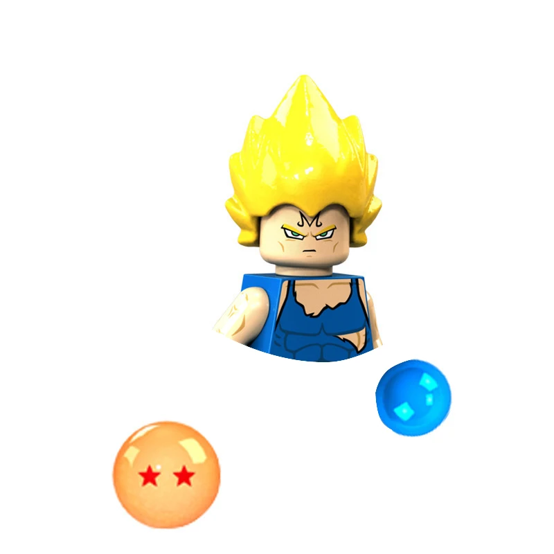 Pg8167 dragon ball z blocos de construção anime dos desenhos animados goku  vegeta mini figura ação