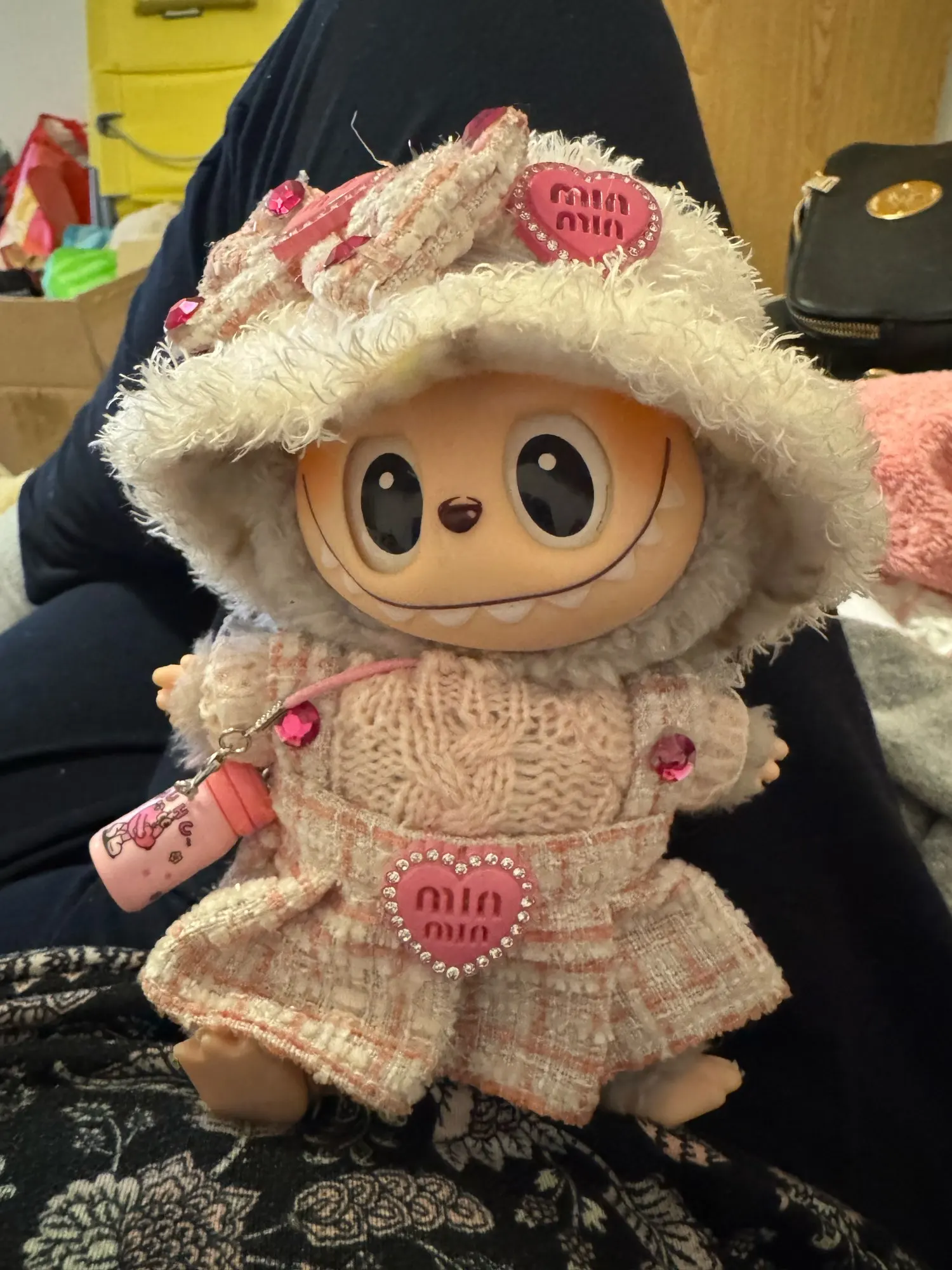 Labubu Doll Clothes: 15/17CM Idol Kpop Style Mini Plush Overalls Set photo review