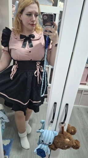 Heartache Lace-Up Pinafore Coord - Jirai Kei Aesthetic photo review