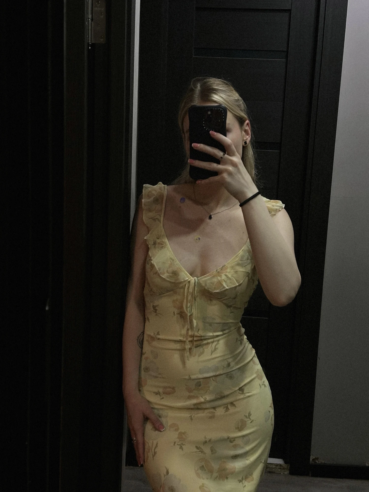 Cryptographic Summer Floral Print Plunge Maxi Dress photo review