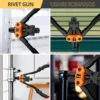 Portable Manual Rivet Nut Gun,M3/M4/M5/M6/M8/M10 Mandrels Adapter,Insert Hand Threaded Rivet Tool,Home Riveting Tools, DIY 3