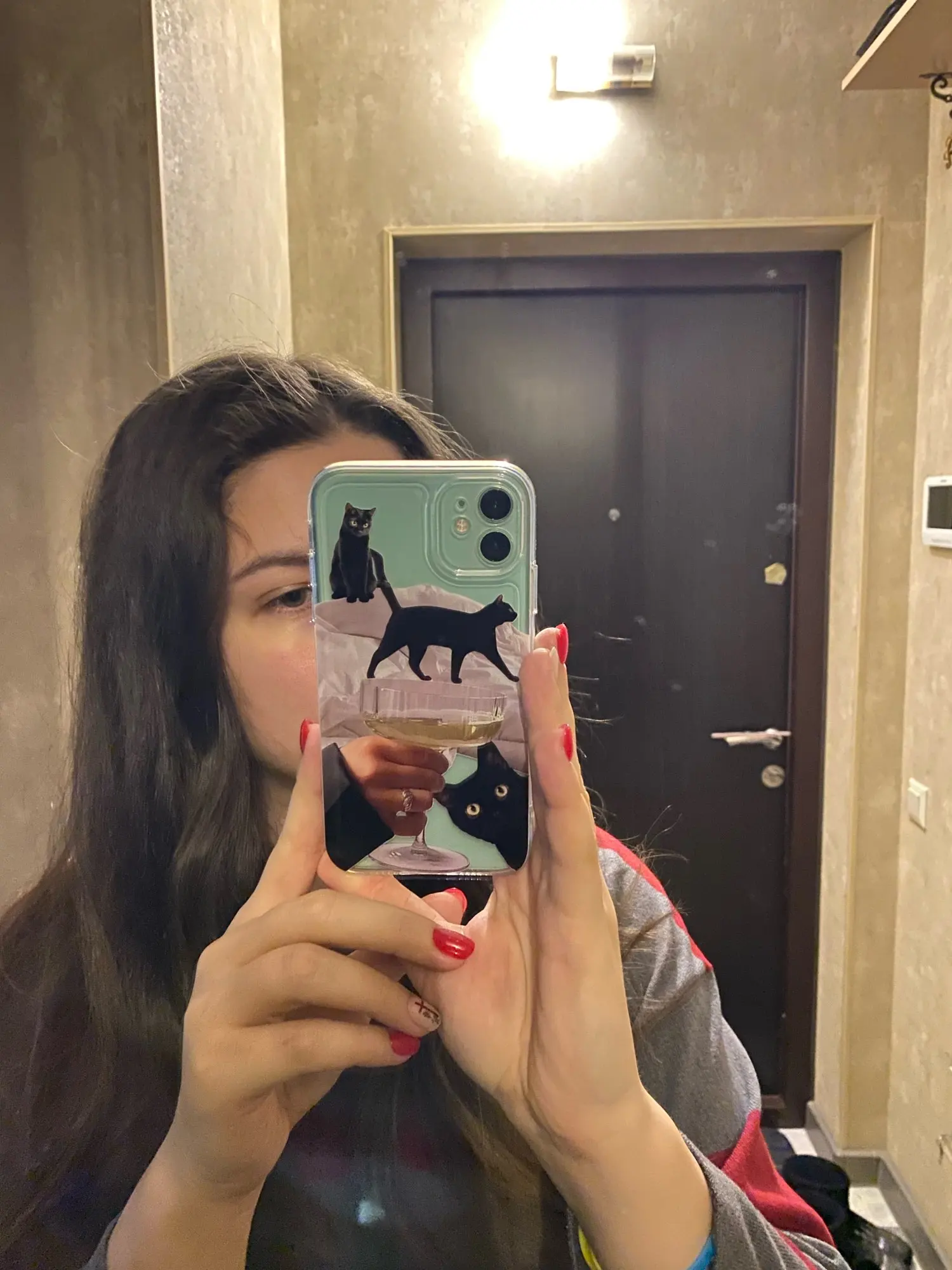 Cute Cat iPhone Case, customer photo