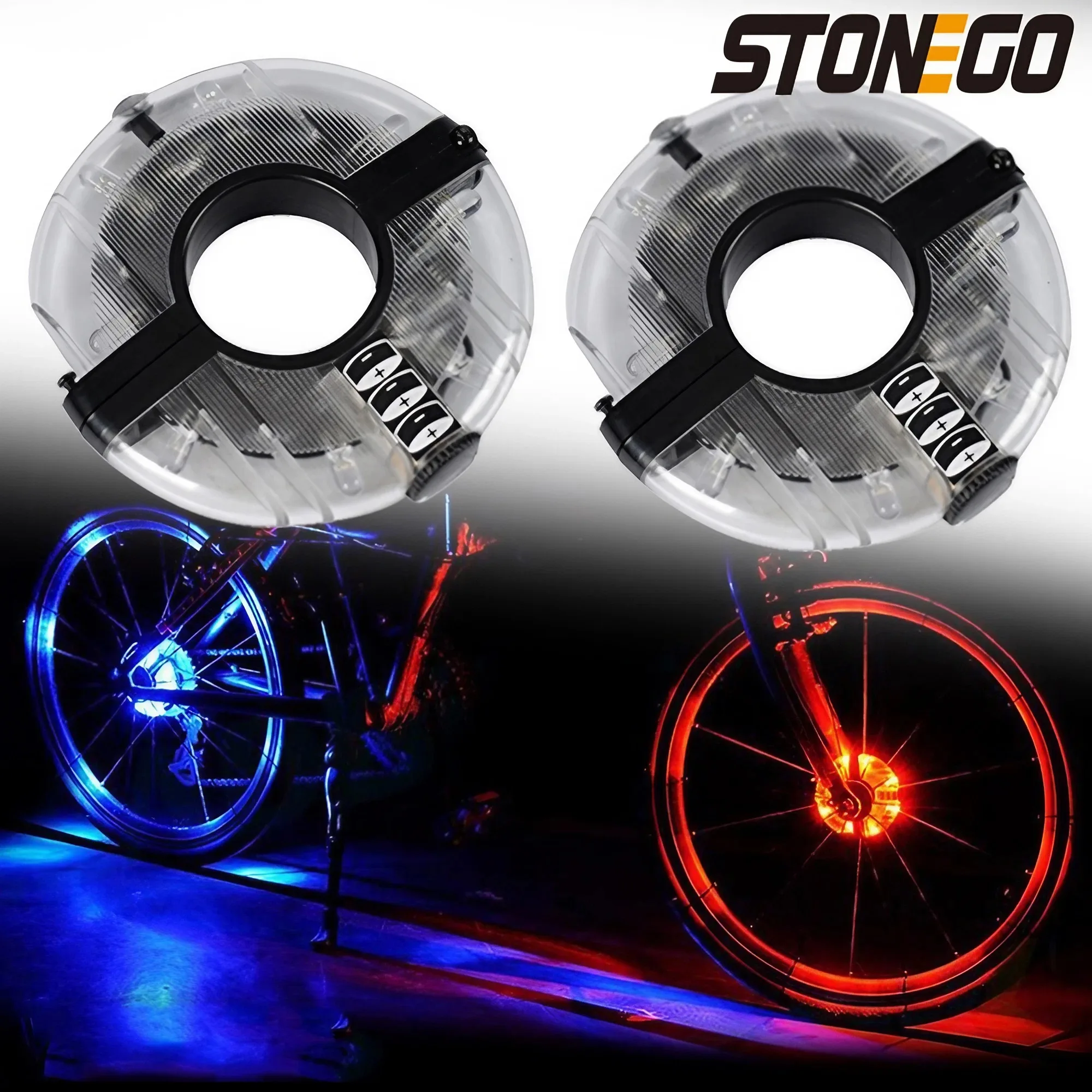 BikeWheelHubLightsLEDCyclingColorfulBicycleWarningLightBike