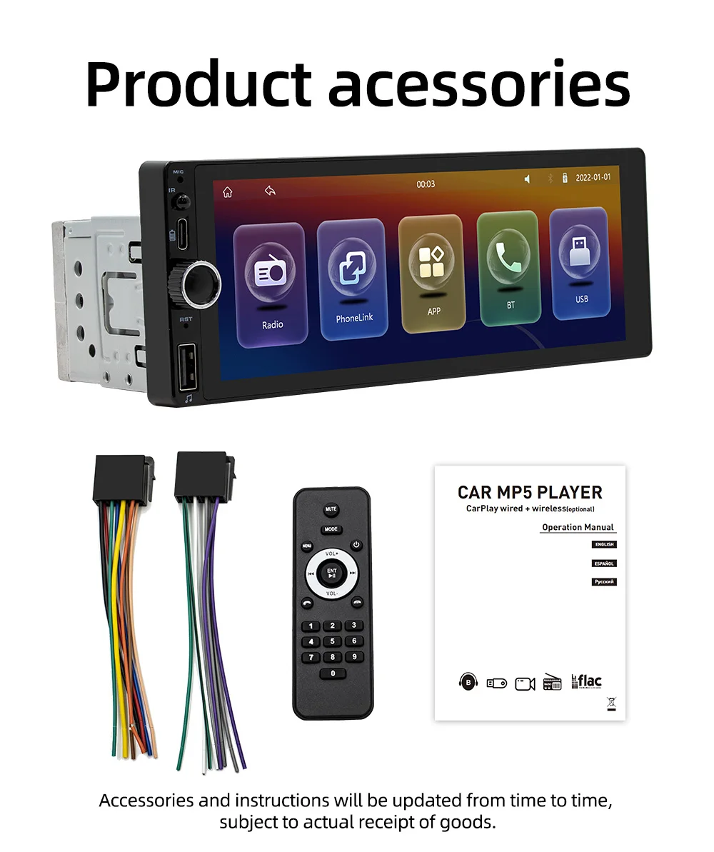 1 Din MP5 Car Radio 6.86'' MP5 Player Wired Carplay Android Auto Universal Multimedia Player Mirror Link Car Stereo 21 Ae8a078367ad742e2a9ebc61f40fa5da1m 1 Din MP5 Car Radio 6.86'' MP5 Player Wired Carplay Android Auto Universal Multimedia Player Mirror Link Car Stereo
