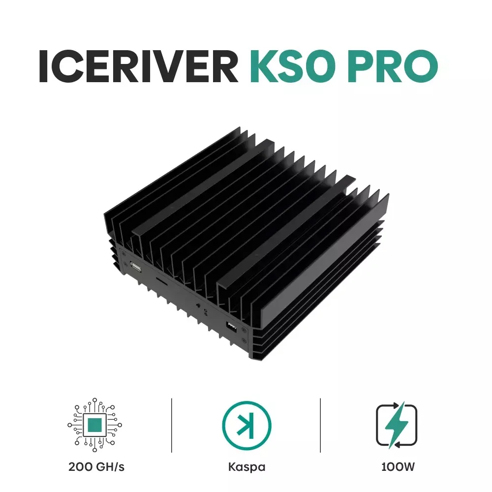 

SM Iceriver KS0 Pro 200GH/s 100W Kaspa ASIC Miner with PSU