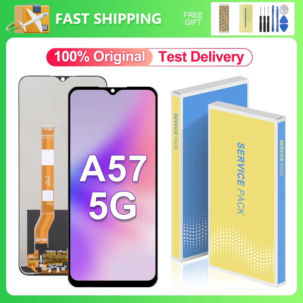 

Оригинальный экран A57 5G 6,56 дюйма для OPPO A57 5G PFTM20, ЖК-дисплей с сенсорным экраном, дигитайзер в сборе, запасные части для OPPO A57 5G