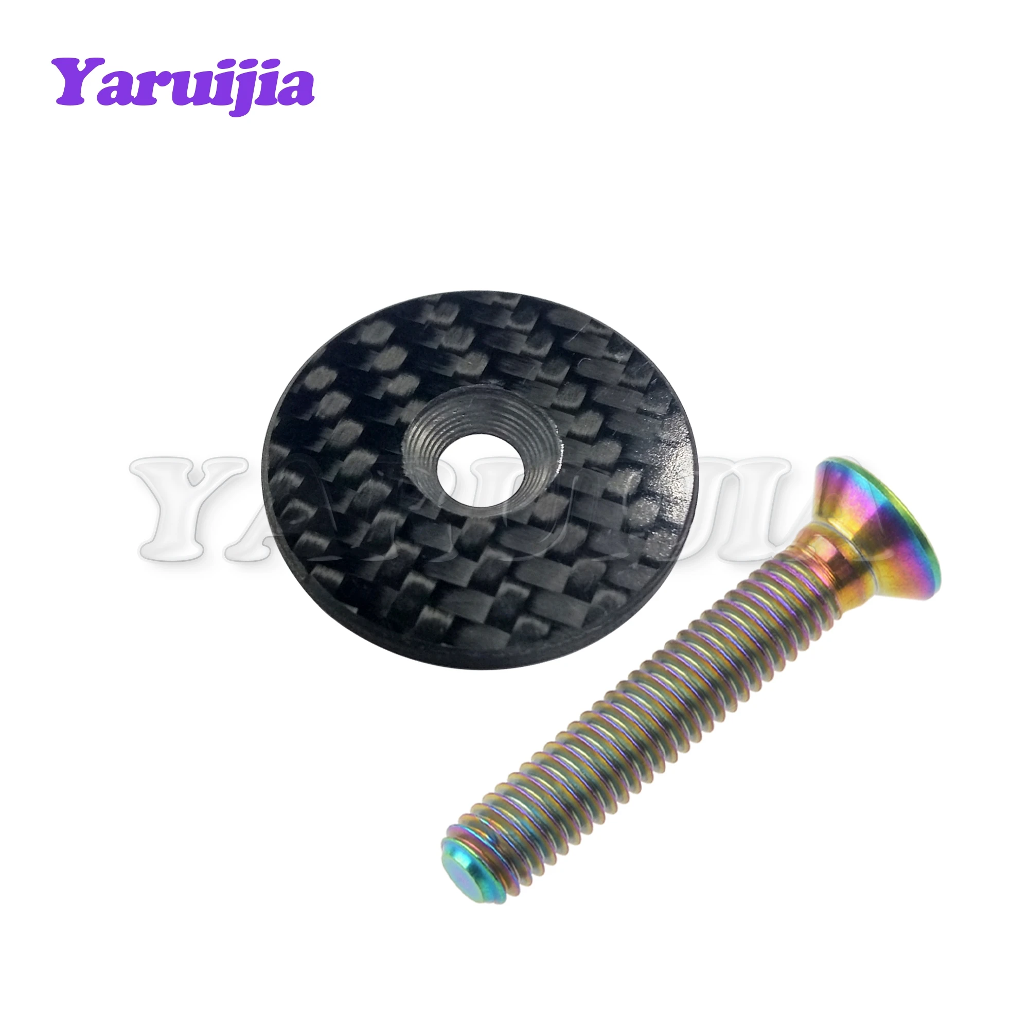 Yaruijia Titanium Bolt M6x35mm with Headset Stem Top Cap for