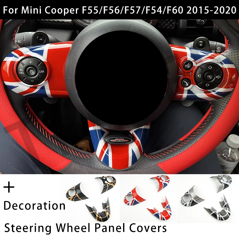 Union Jack Steering Wheel Button Cover Sticker Interior Decoration For