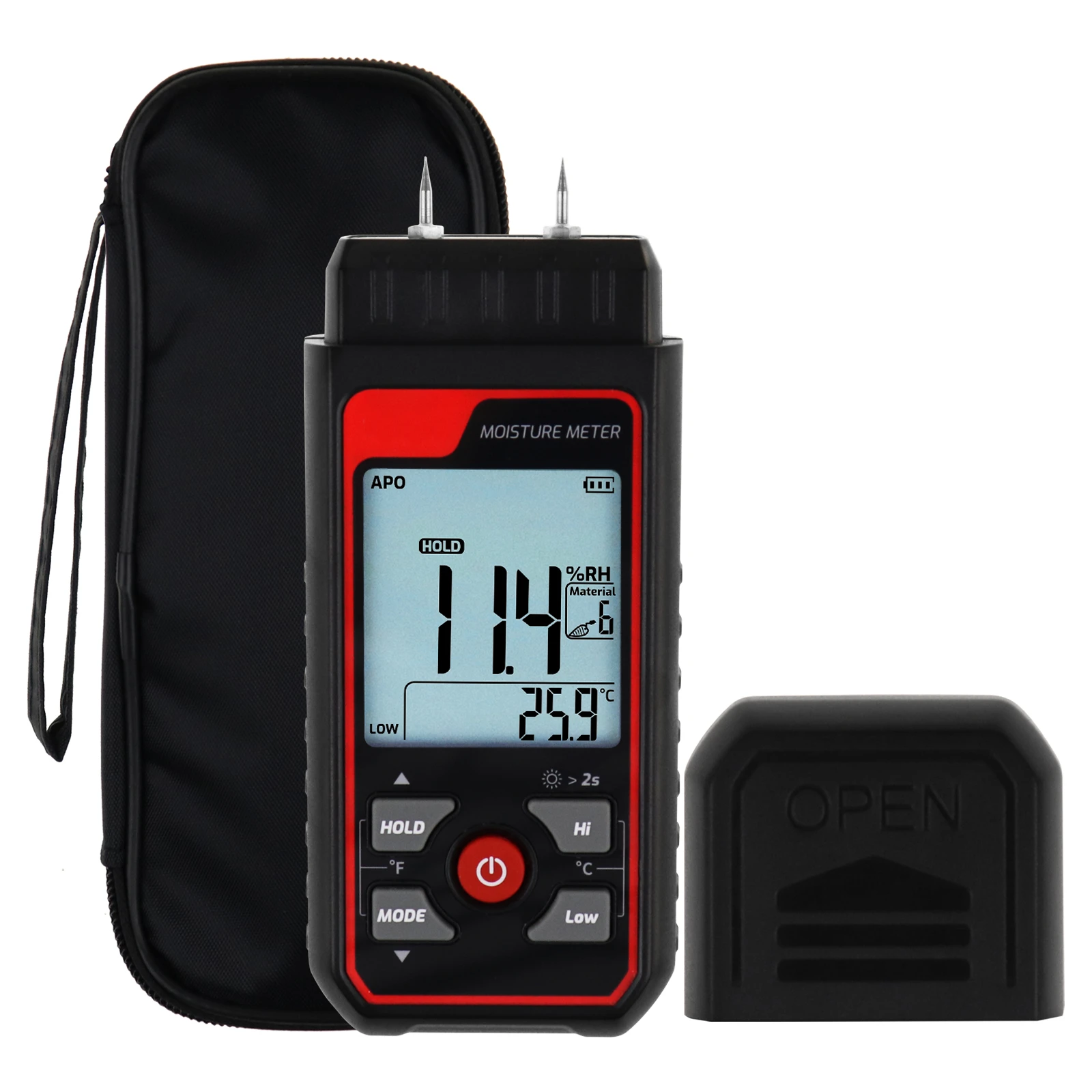 NEW Pintype Handheld Digital Moisture Meter for Wood, Plaster, Drywall