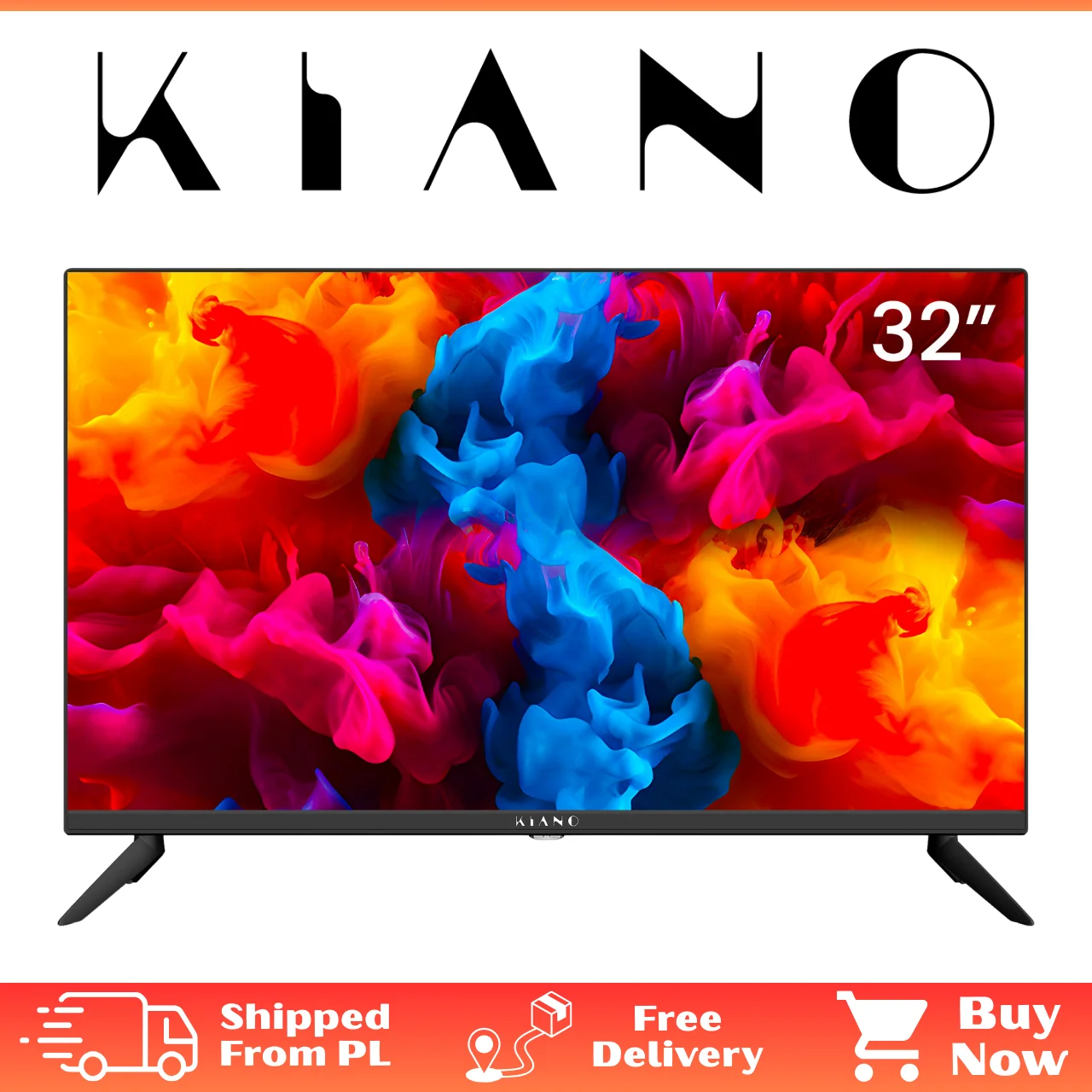 TV LED Kiano SlimTV 32 HD Ready HDMI USB PVR enregistreur image HD