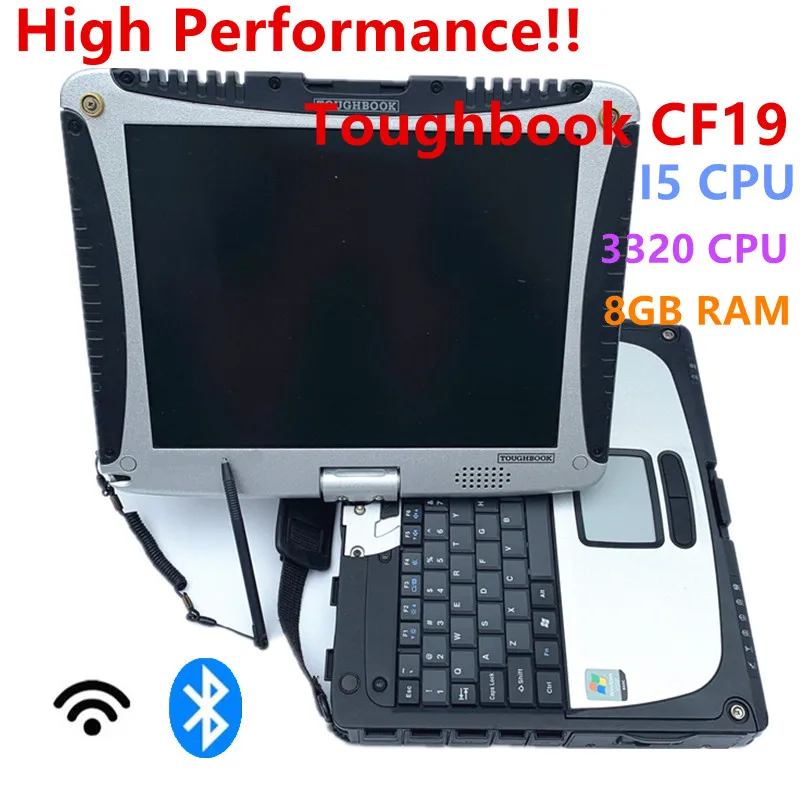 

High quality Toughbook for Panasonic CF-19 CF19 CF19 Laptop i5 3350 cpu 8gb RAM support alldata xentry software Mb Star Sd Conne