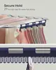Foldable Clothes Drying Rack - Includes Sock Clips, 2 Height-Adjustable Gullwings, Silver and Blue Design, Perfect for Indoor or 5