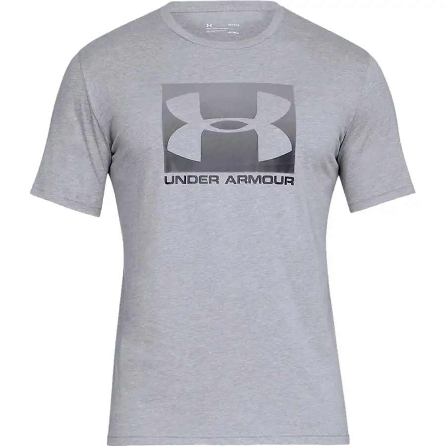 CAMISETAS DE DEPORTES UNDER ARMOUR, BOXED SPORTSTYLE SS, 1329581-035, HOMBRE, FITNESS, ENTRENAMIENTO, WALKING, COLOR GRIS, CUELLO REDONDO, CONFECCIÓN LIGERA, CONFORTABLE, SECADO RAPIDO, SUAVE _ AliExpress