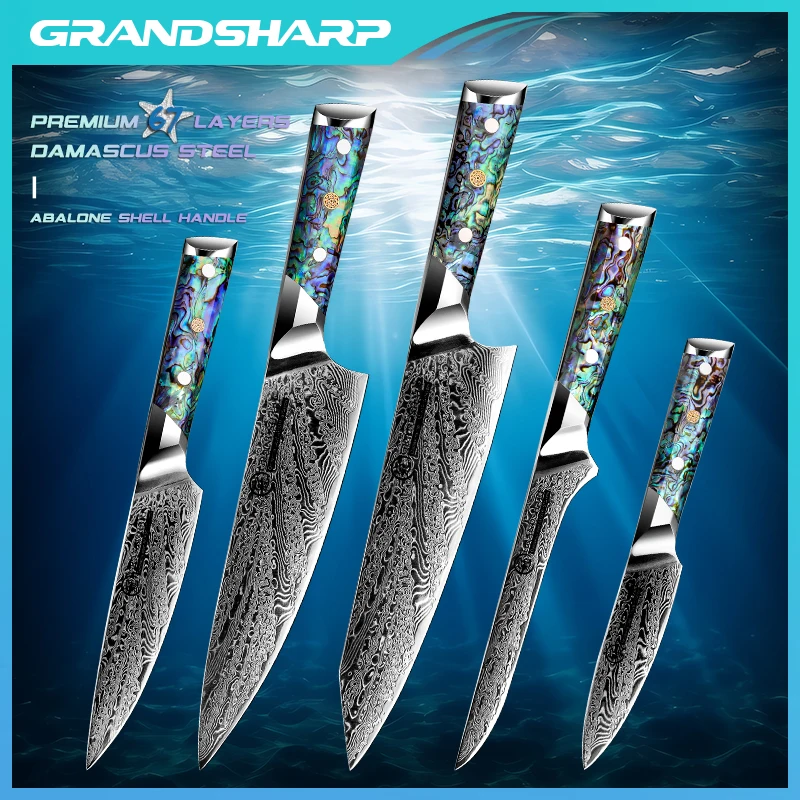 Kitchen Knives Damascus Steel AUS-10 Chef Knife Kiritsuke Boning Bread –  grandsharp-knives