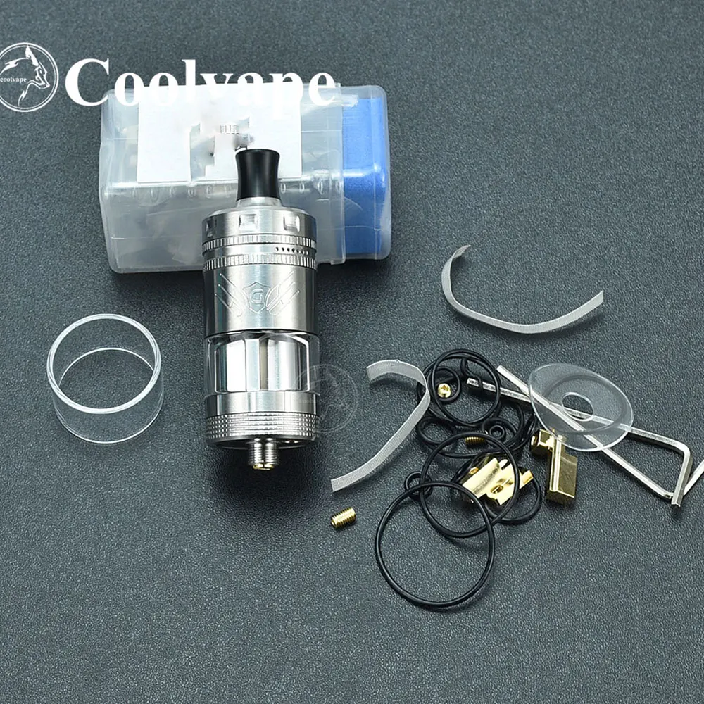 

wolfcoolvape Vape Gryphus Style MTL Mesh Coil RTA Rebuildable Tank Vape Atomizer 316 SS 6ml 24mm Diameter e-cigarette RTA