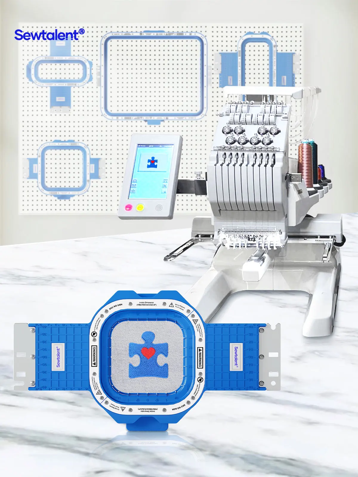 Description Picture 6 of itemSewtalent Magnetic Hoops for Brother PRS100 VR Embroidery Machine Mighty Hoop HoopMaster Magnet Frames