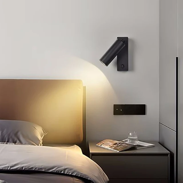 ERAY Wall Mounted Book Reading Light For Bed With Night Light