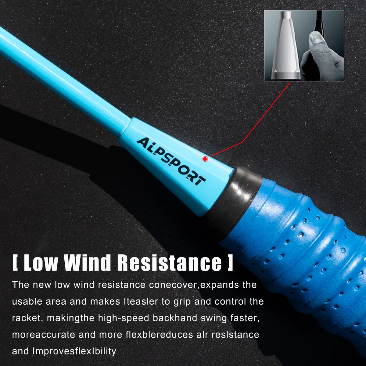 Alpsport Gemini 4U Badminton Racket T800 Carbon Fiber Offense max 28 lbs Various Colors Mixable