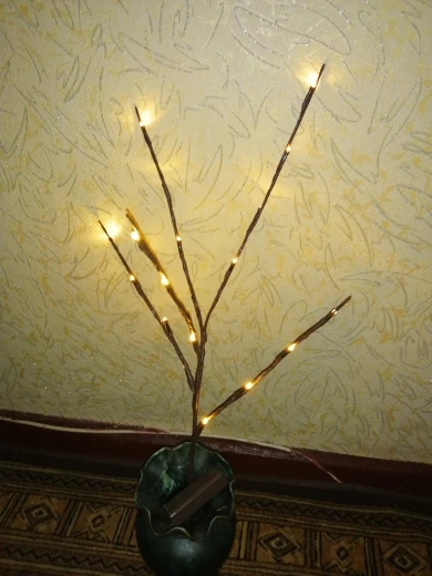 73cm 20 lampadine LED Branch Lights alimentato a batteria Willow Twig illuminato ramo luci Decorative albero artificiale luce fa