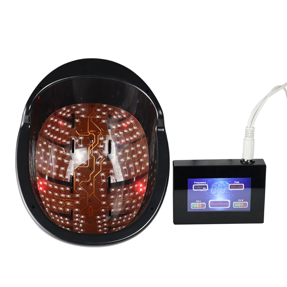 810nm PDT Infrared Light Therapy Machine Photobiomodulation Brain Helmet for Stress Relief, Brain Stimulation,Health Care