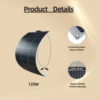 Panneaux solaires monocristallins flexibles 250W 18V (125W*2) pour balcon, modules photovoltaïques pour caravanes, camping, bateaux et toitures 3