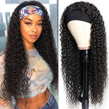 Parrucca per capelli Parrucca per capelli umani Parrucca senza colla con onda d'acqua crespa Parrucca per capelli riccia fatta a macchina completa Parrucche per capelli umani da 32 pollici per le donne