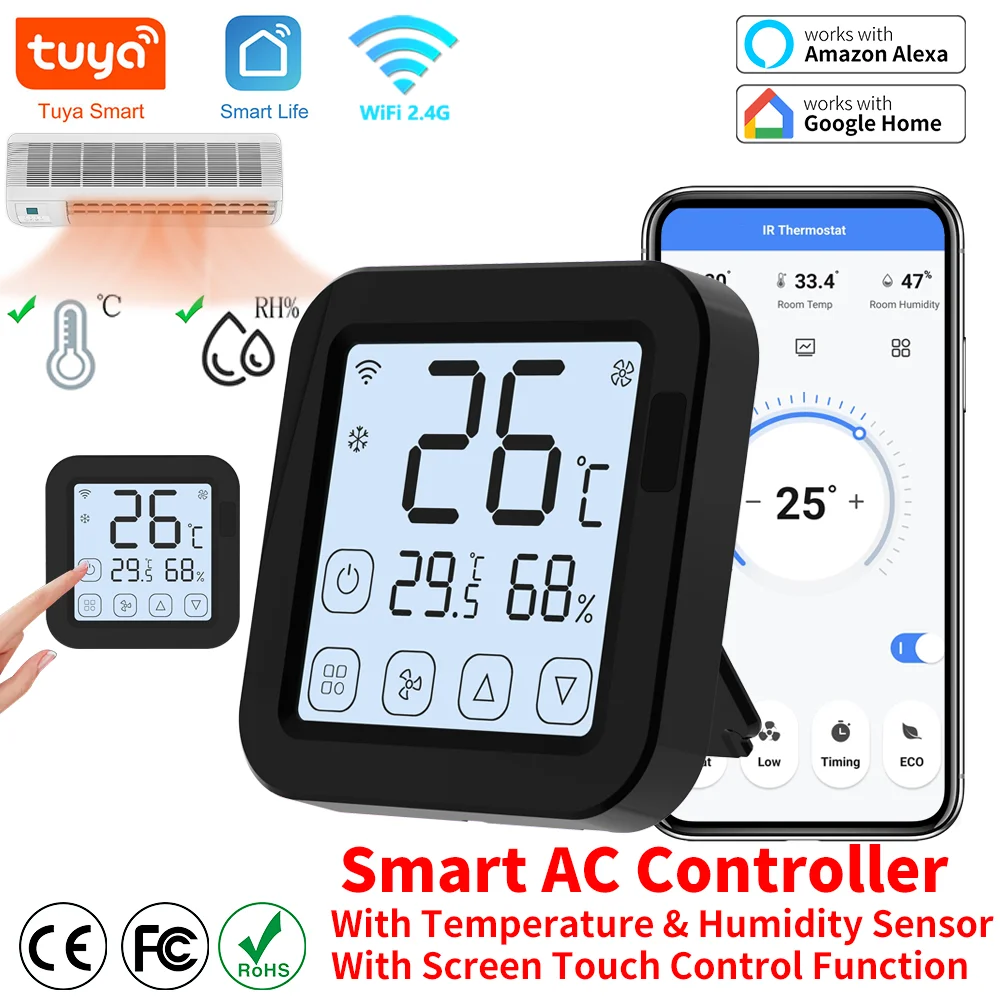 Tuya WiFi AC Thermostat Universal AC Remote Control Smart Life