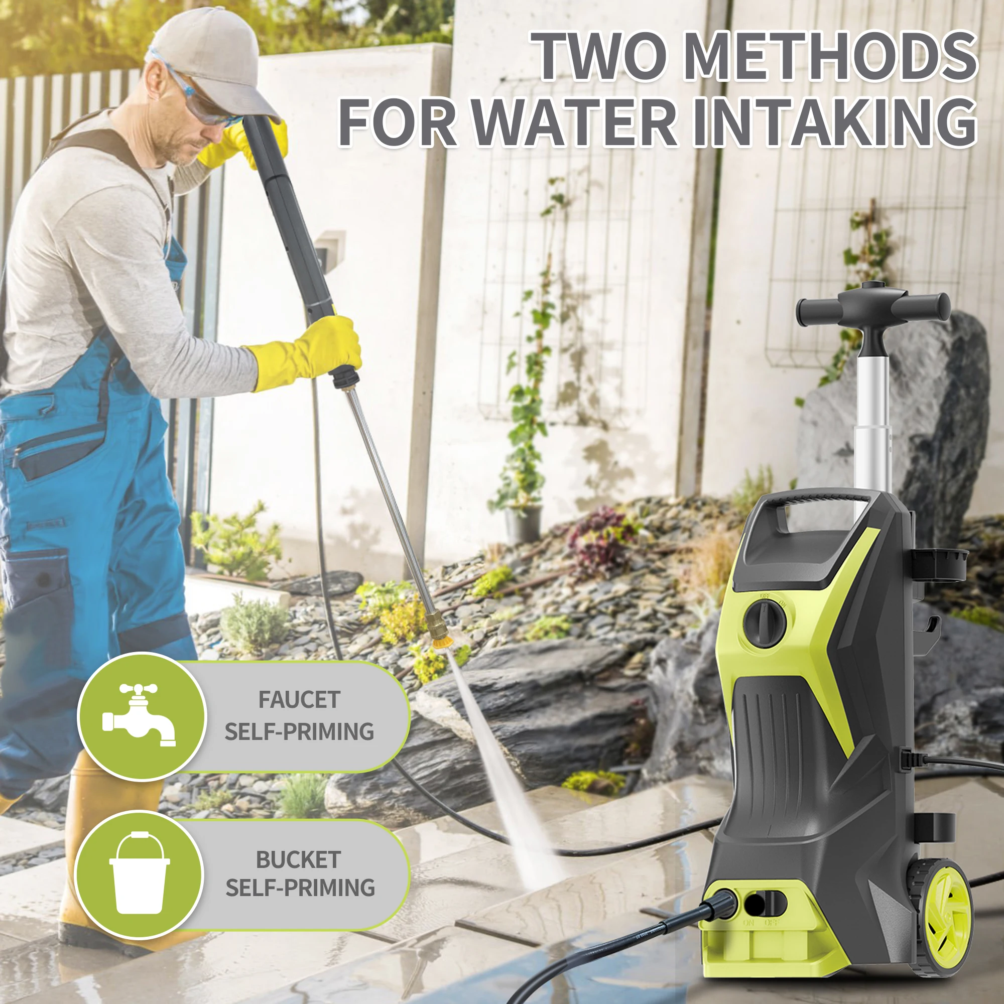 105825-042F4A.jpg Electric Pressure Washer with Foam Cannon 4800PSI-Max 3.2GPM Power